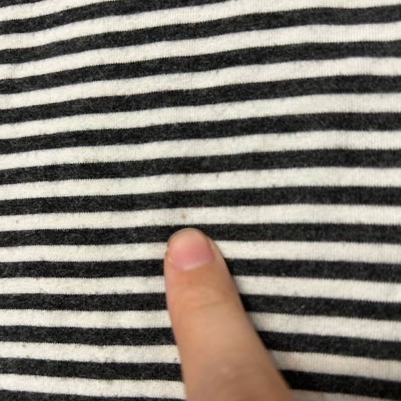 Jax & Lennon Raw hem black and white striped tee romper. Size 12-18m - Picture 11 of 11